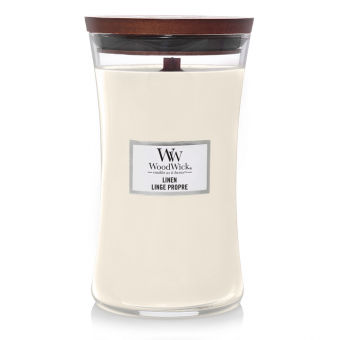 Woodwick Linen large Candle 